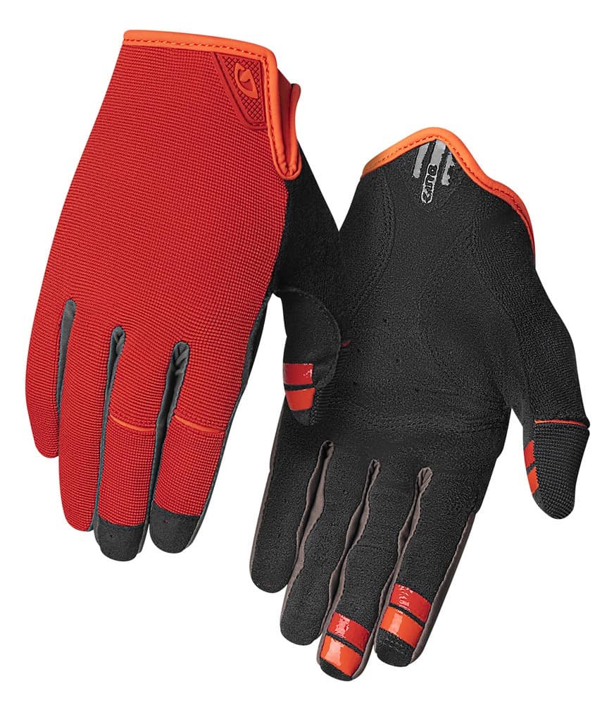 Vyriškos pilnų pirštų pirštinės GIRO DND red orange, dydis XXL (delno apimtis od 267 mm / delno ilgis od 211 mm)