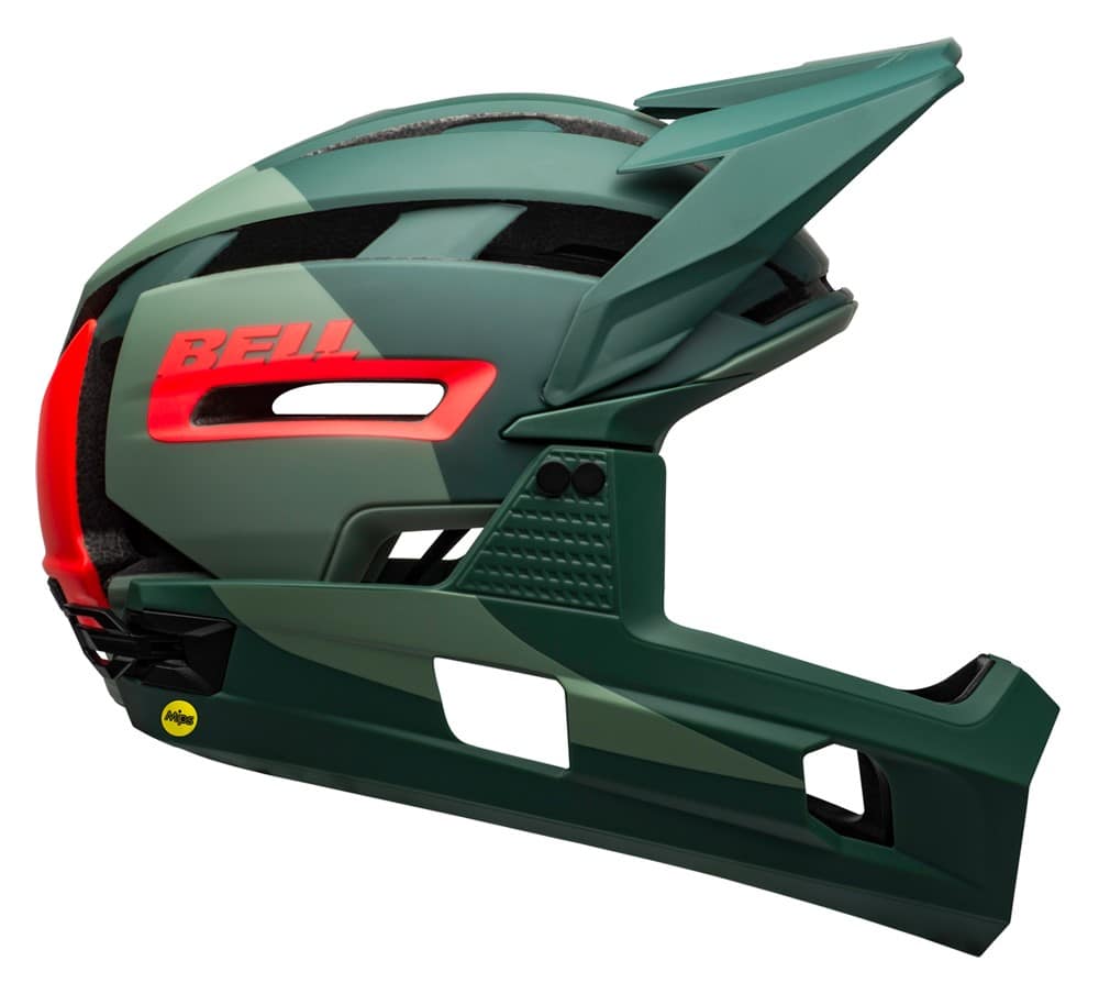 Kask full face BELL SUPER AIR R SPHERICAL matte gloss green infrared roz. M (55–59 cm) (NEW 2025)