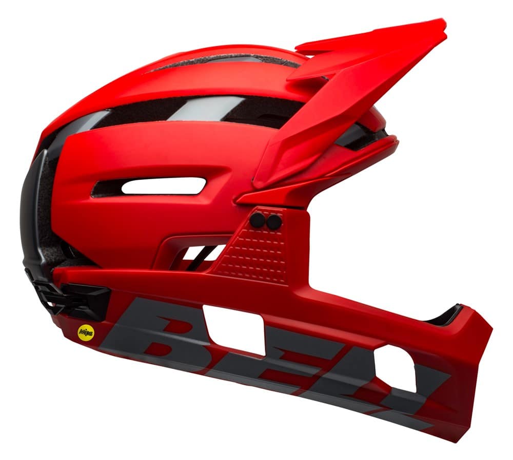 Kask full face BELL SUPER AIR R SPHERICAL matte gloss red gray roz. M (55–59 cm) (WYPRZEDAŻ -50%)
