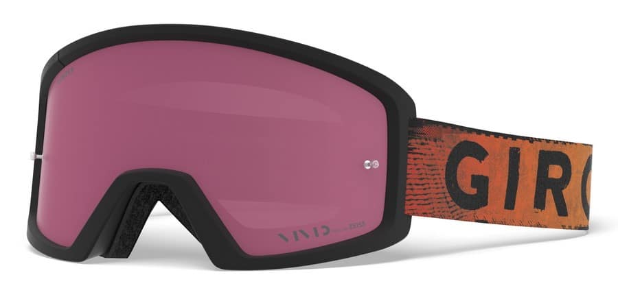 Gogle GIRO BLOK MTB black red hypnotic (Szyba Czerwona Lustrzana VIVID-Carl Zeiss TRAIL + Szyba Przeźroczysta 99% S0) (DWZ) (WYPRZEDAŻ -50%)