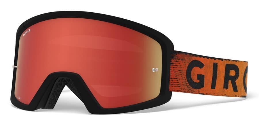 Gogle GIRO BLOK MTB black red hypnotic (Szyba Czerwona Lustrzana AMBER SCARLET + Szyba Przeźroczysta 99% S0) (DWZ) (WYPRZEDAŻ -50%)