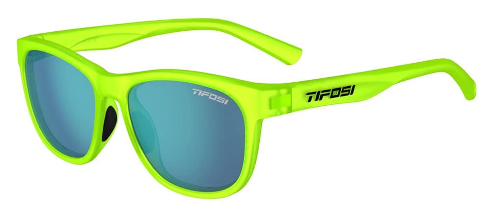 Okulary TIFOSI SWANK electric green (1 szkło Smoke Bright Blue 13% transmisji światła) (NEW).