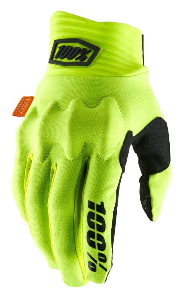 Pilnų pirštų pirštinės 100% COGNITO Glove yellow black, dydis XL (delno ilgis 200-209 mm)