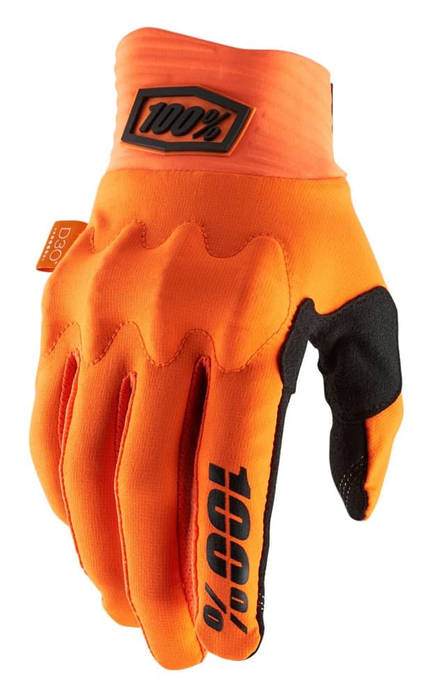 Pilnų pirštų pirštinės 100% COGNITO Glove fluo orange black, dydis XL (delno ilgis 200-209 mm)