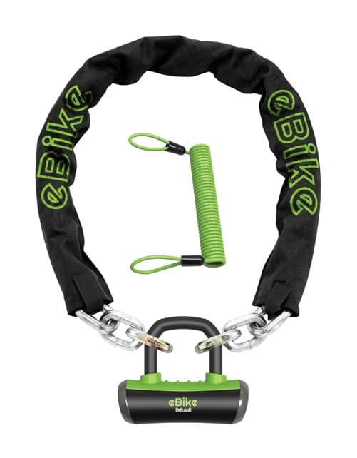 Grandininė spyna elektriniam dviračiui ONGUARD MASTIFF 8019E su U-Lock ⌀14 mm, 10 mm x 110 cm, 5 koduoti raktai