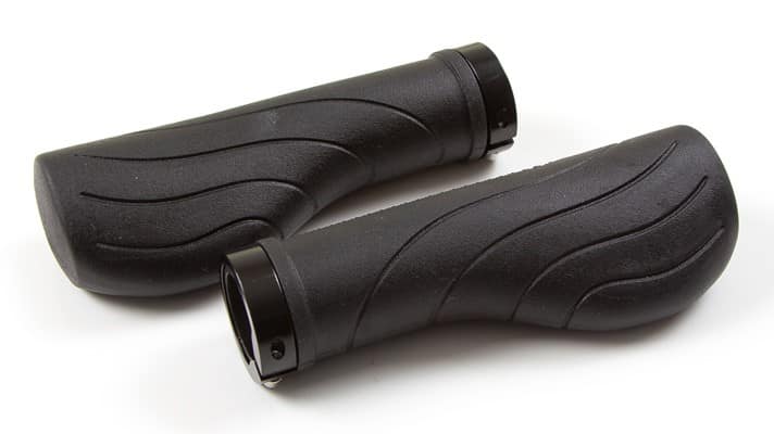 Chwyty kierownicy CLARKS CE-242, Ergonomiczne 140mm, Pierścień blokujący Lock-On, Czarne (NEW)
