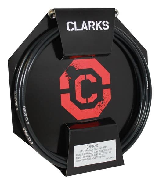 CLARKS hidraulinio stabdžio žarnelė, skirta SHIMANO XTR (2005–2006), su priekinėmis ir galinėmis jungtimis, 3000 mm, juoda