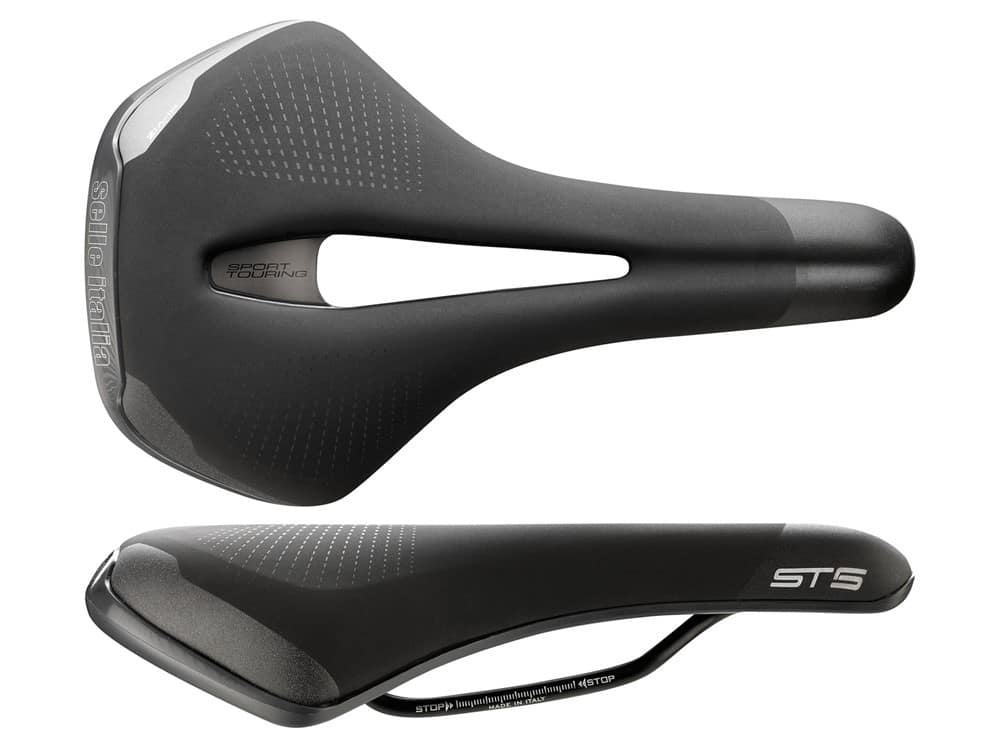 SELLE ITALIA SPORTOURING ST 5 FLOW S balnelis (ID Match S2), FeC Alloy bėgeliai, Hi-Viz, gelis, 396 g