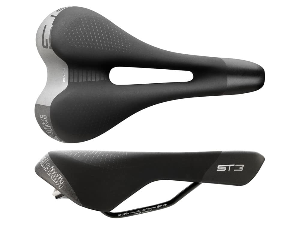 SELLE ITALIA SPORTOURING ST 3 SUPERFLOW S balnelis (ID Match S3), FeC Alloy bėgeliai, Hi-Viz, gelis, 406 g