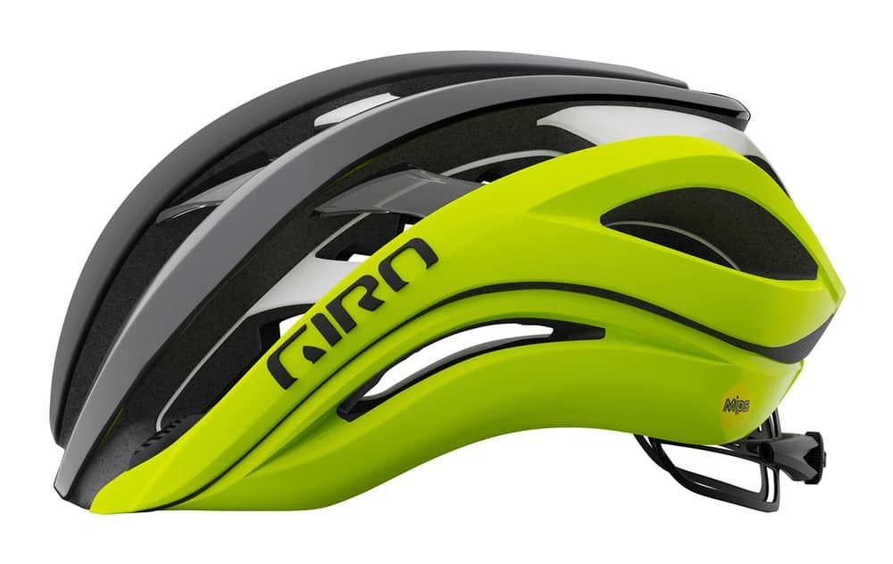 Kask szosowy GIRO AETHER SPHERICAL matte black fade highlight yellow roz. S (51-55 cm) (WYPRZEDAŻ -50%)