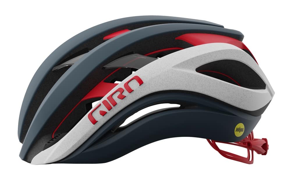 Kask szosowy GIRO AETHER SPHERICAL matte portaro gray white red roz. S (51-55 cm) (WYPRZEDAŻ -50%)