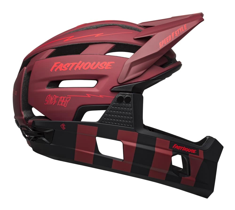 Full face šalmas BELL SUPER AIR R SPHERICAL, matte red black, dydis L (59-63 cm) (IŠPARDAVIMAS -50%)