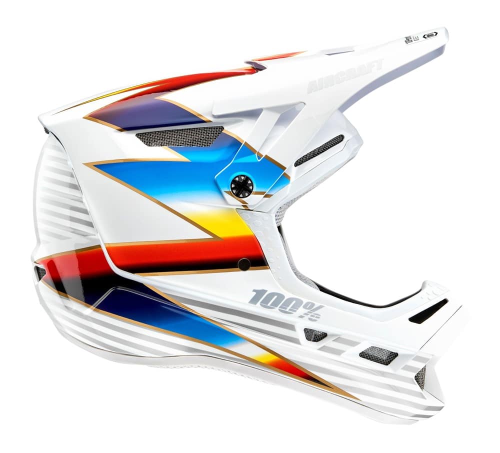 Visą veidą dengiantis šalmas 100% AIRCRAFT COMPOSITE Knox White, dyd. L (59–60 cm)