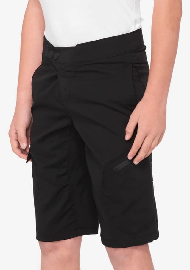 Szorty juniorskie 100% RIDECAMP Youth Shorts black roz. 26 (EUR 40) (WYPRZEDAŻ -50%)