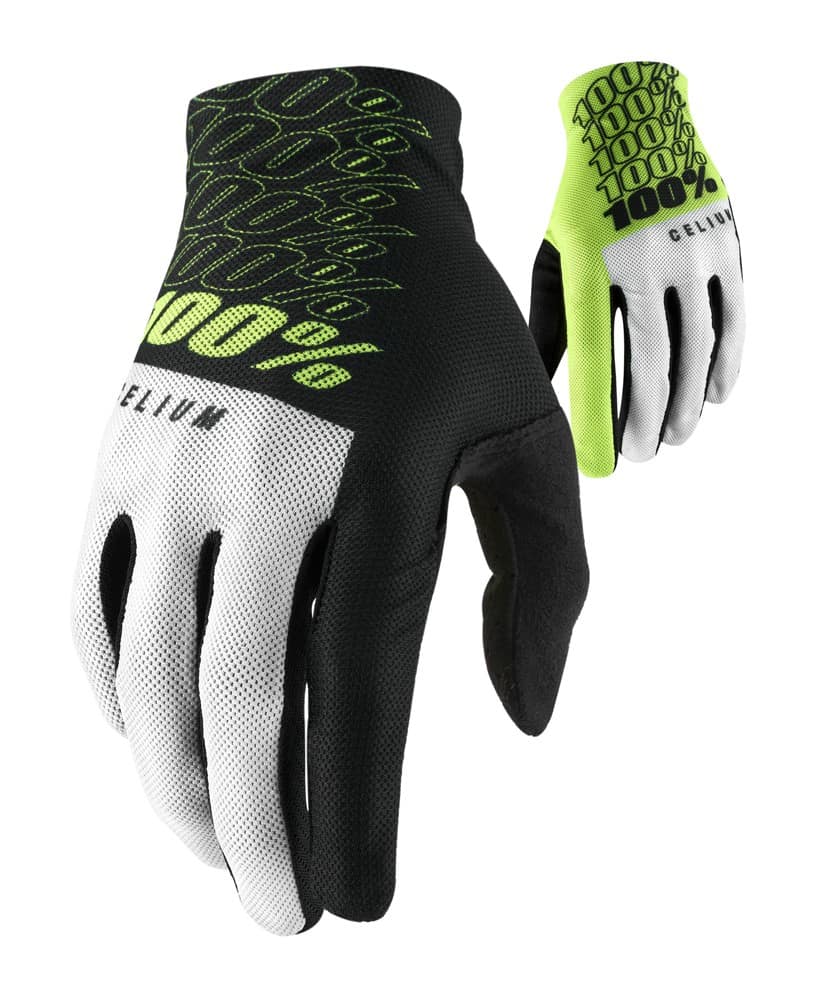 Pilnų pirštų pirštinės 100% CELIUM Glove fluo yellow, dydis L (delno ilgis 193-200 mm)