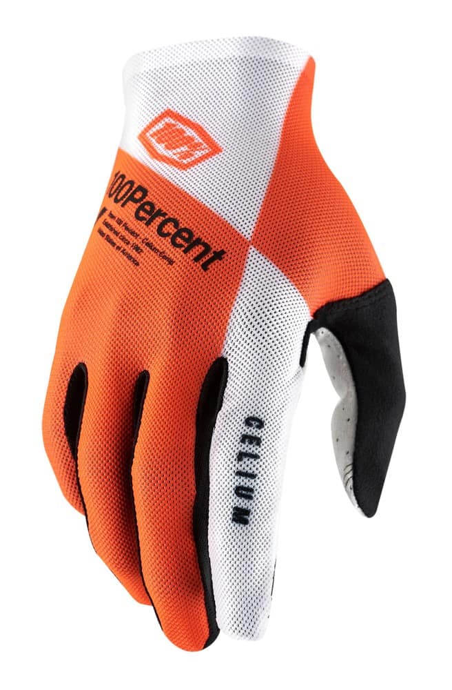 Pilnų pirštų pirštinės 100% CELIUM Glove fluo orange white, dydis XL (delno ilgis 200-209 mm)