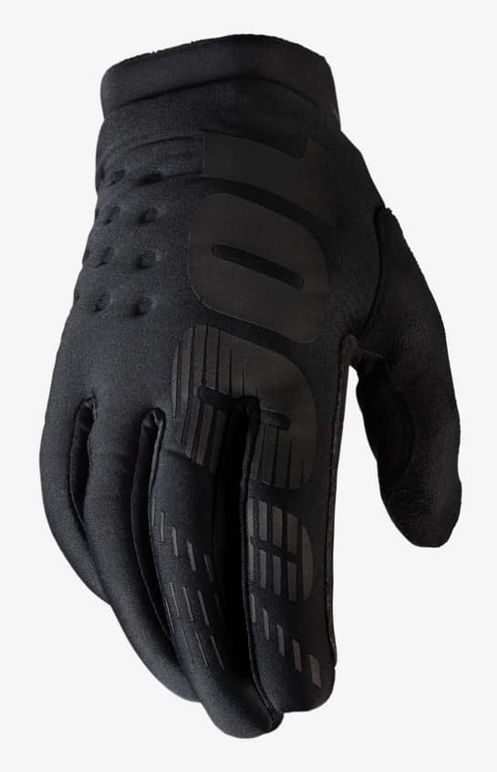 Rękawiczki 100% BRISKER Youth Glove black grey roz. M (długość dłoni 149-159 mm) (WYPRZEDAŻ -50%)