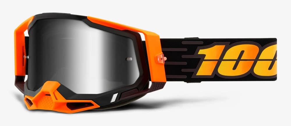 Gogle 100% RACECRAFT 2 COSTUME 2 (Szyba Srebrna Lustrzana Anti-Fog, LT 25%+/-5% + Szyba Przezroczysta Anti-Fog, LT 88%-92% + 10 Zrywek) (WYPRZEDAŻ -50%)