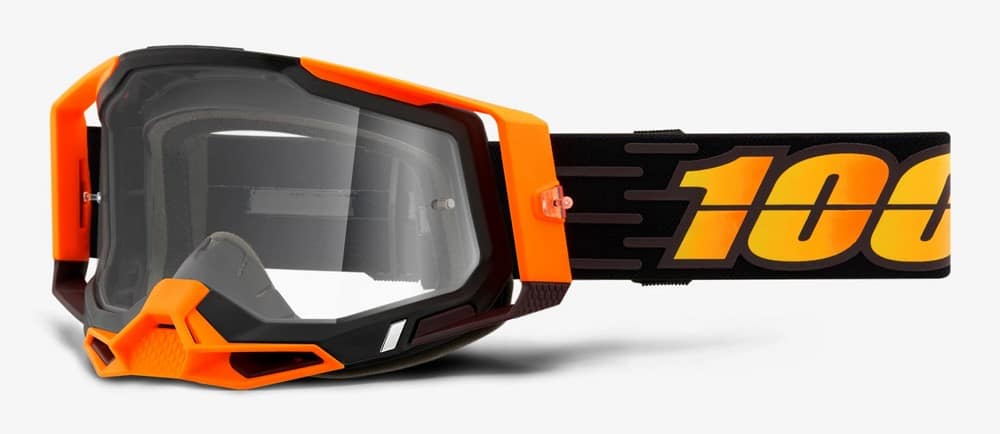 Gogle 100% RACECRAFT 2 COSTUME 2 (Szyba Przezroczysta Anti-Fog, LT 88%-92% + 10 Zrywek) (WYPRZEDAŻ -50%)
