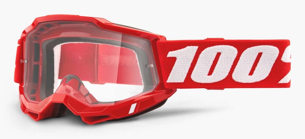 Gogle 100% ACCURI 2 RED (Szyba Przezroczysta Anti-Fog, LT 88%-92%) (WYPRZEDAŻ -50%)