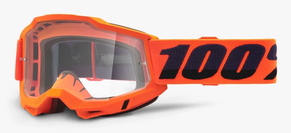 Gogle 100% ACCURI 2 ORANGE (Szyba Przezroczysta Anti-Fog, LT 88%-92%) (WYPRZEDAŻ -50%)