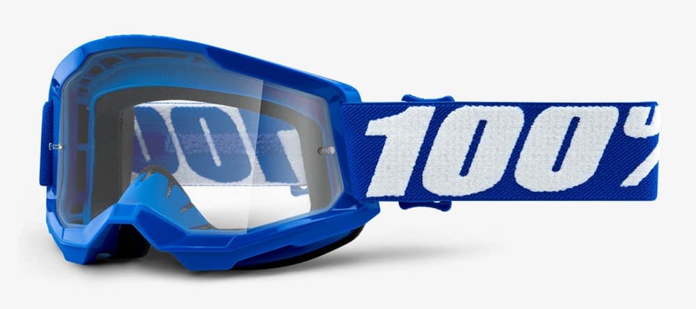 Akiniai 100% STRATA 2 JUNIOR BLUE (Skaidrus stiklas Anti-Fog, LT 88%-92%) (IŠPARDAVIMAS -50%)