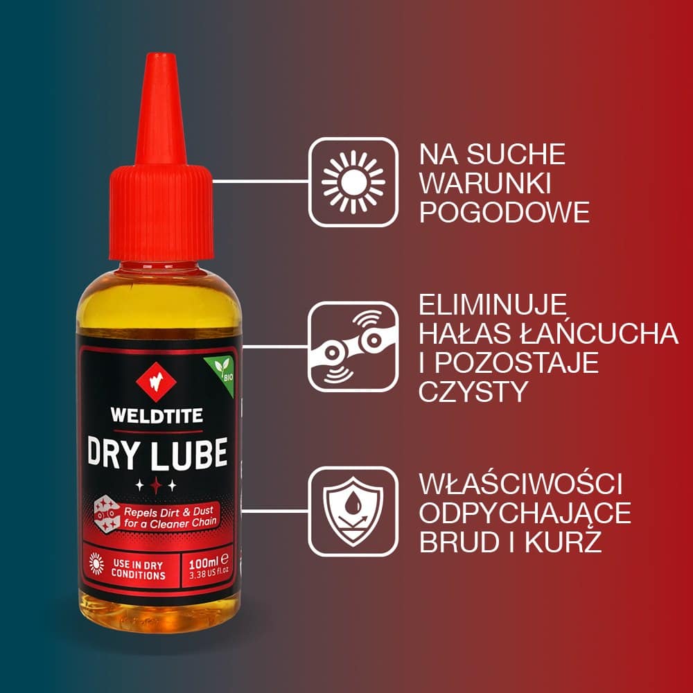Olej do łańcucha WELDTITE DRY LUBE WITH TEFLON™ 100ml (warunki suche) (NEW)