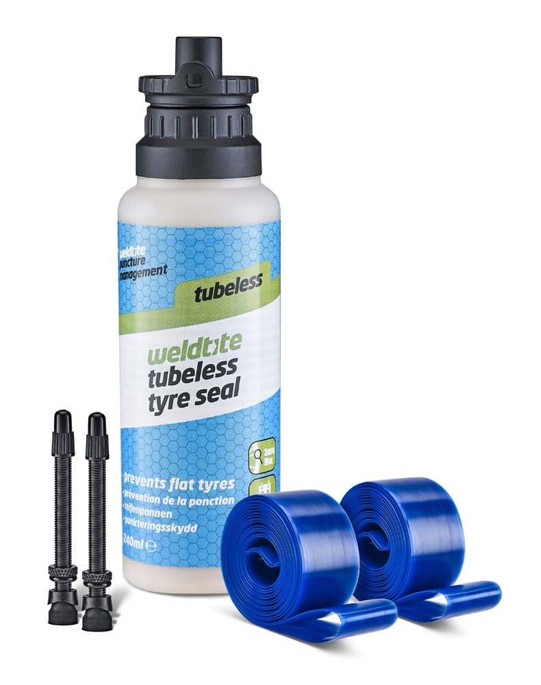 Zestaw WELDTITE Easy-Fit Tubeless Conversion System 27.5" (Mleczko + 2x Opaska + 2x Zawór 55mm Presta) (DWZ)