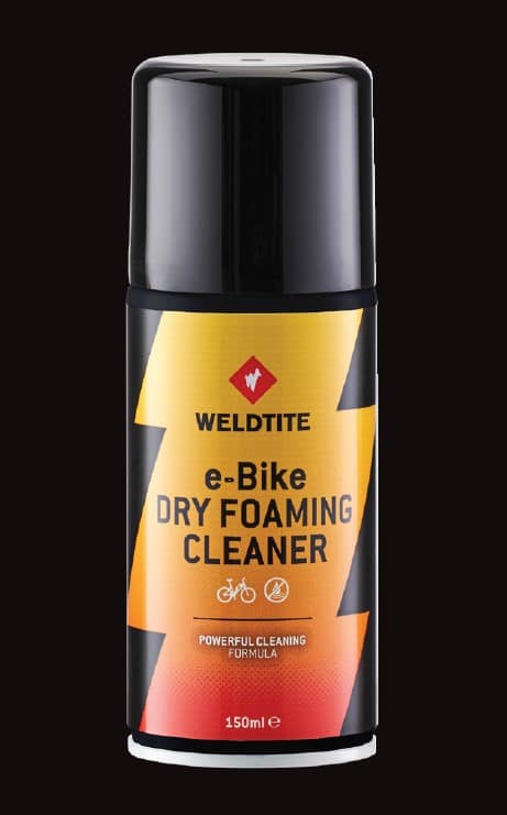 Pianka do mycia rowerów e-bike WELDTITE E-BIKE DRY FOAMING CLEANER SPRAY 150ml (NEW).