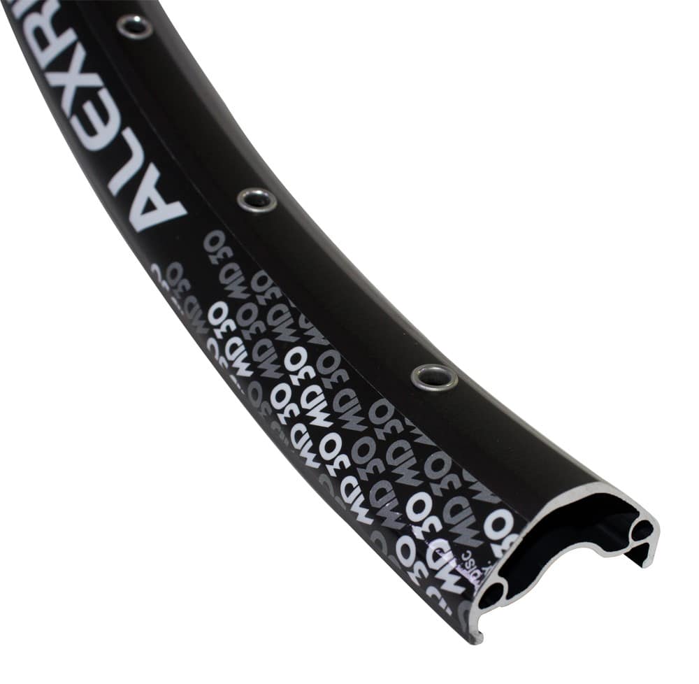 Obręcz mtb/trekking ALEXRIMS MD30, H. tarczowy, Stożek 20mm, 29" 622x30, 32 otwory, Kapslowana, Czarna, Waga 605g (NEW)