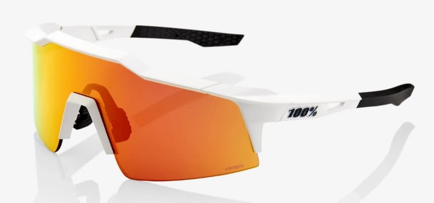 Okulary 100% SPEEDCRAFT SL Soft Tact Off White - HiPER Red Multilayer Mirror Lens (Szkła Czerwone Lustrzane Wielowarstwowe LT 21% + Szkła Przeźroczyste LT 93%) (WYPRZEDAŻ -45%)
