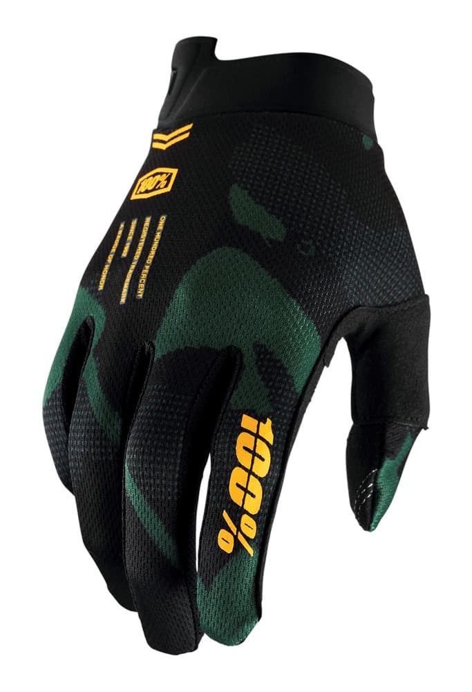 Pilnų pirštų pirštinės 100% ITRACK Glove sentinel black, dydis S (delno ilgis 181-187 mm)