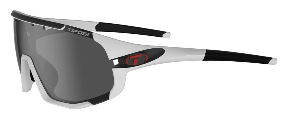 Okulary TIFOSI SLEDGE matte white (3 szkła Smoke 15%, AC Red 39%, Clear 90% transmisji światła) (NEW).
