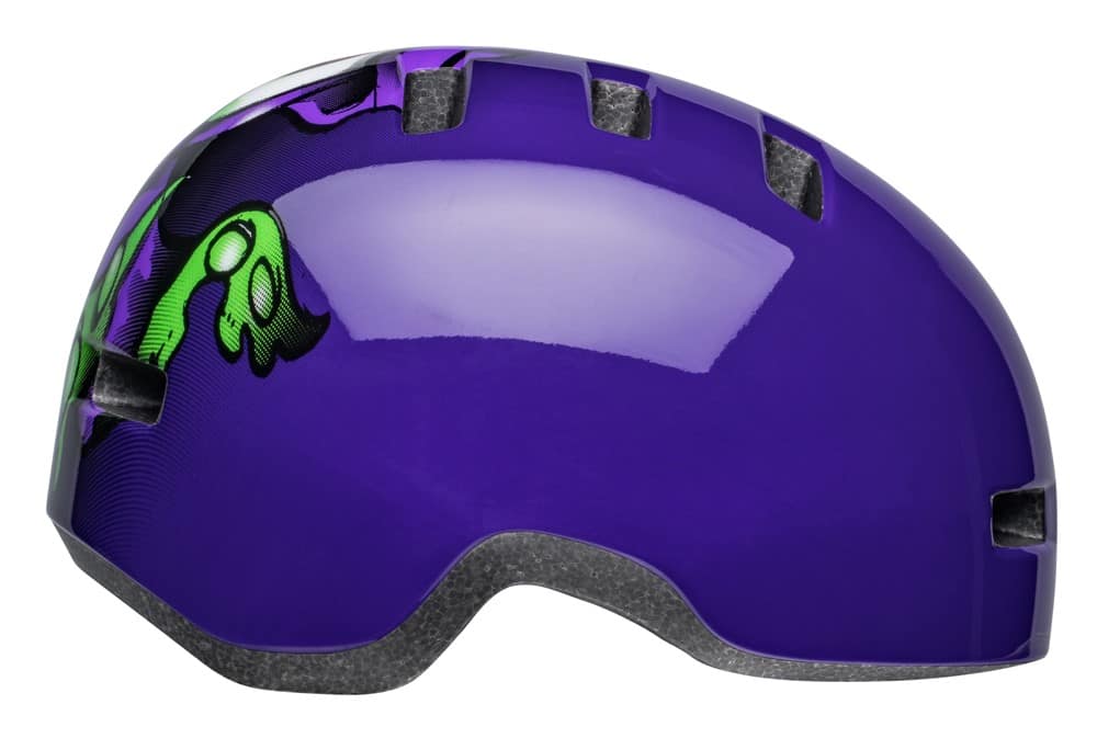 Vaikiškas šalmas BELL LIL RIPPER violetinis su čiuptuvų raštu, dydis XS (45–52 cm)