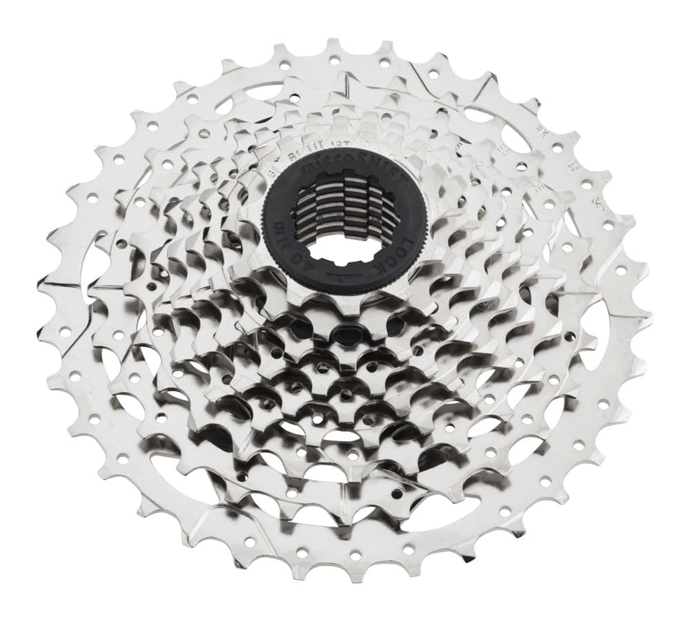 Kaseta MICROSHIFT R9/MARVO, 9.rzędowa, Stalowa, Kompatybilna z Shimano, 11-13-15-17-19-21-24-28-34, Nikiel (NEW))