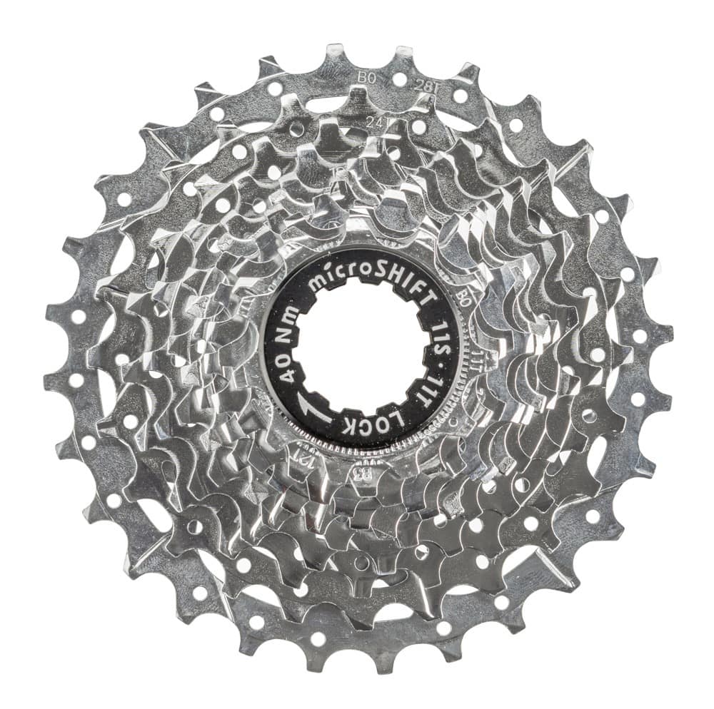 Kaseta MICROSHIFT CENTOS 11.rzędowa, Stalowa, Kompatybilna z Shimano, 11-12-13-14-15-16-17-19-21-23-25, Chrom, (DWZ)