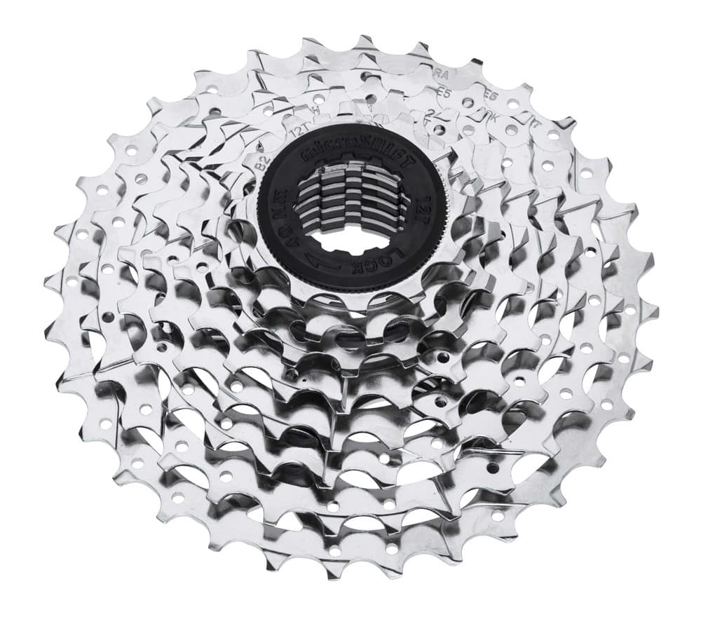 Kaseta MICROSHIFT MEZZO/R8, 8.rzędowa, Stalowa, Kompatybilna z Shimano, 12-13-15-18-21-24-28-32, Nikiel (DWZ)