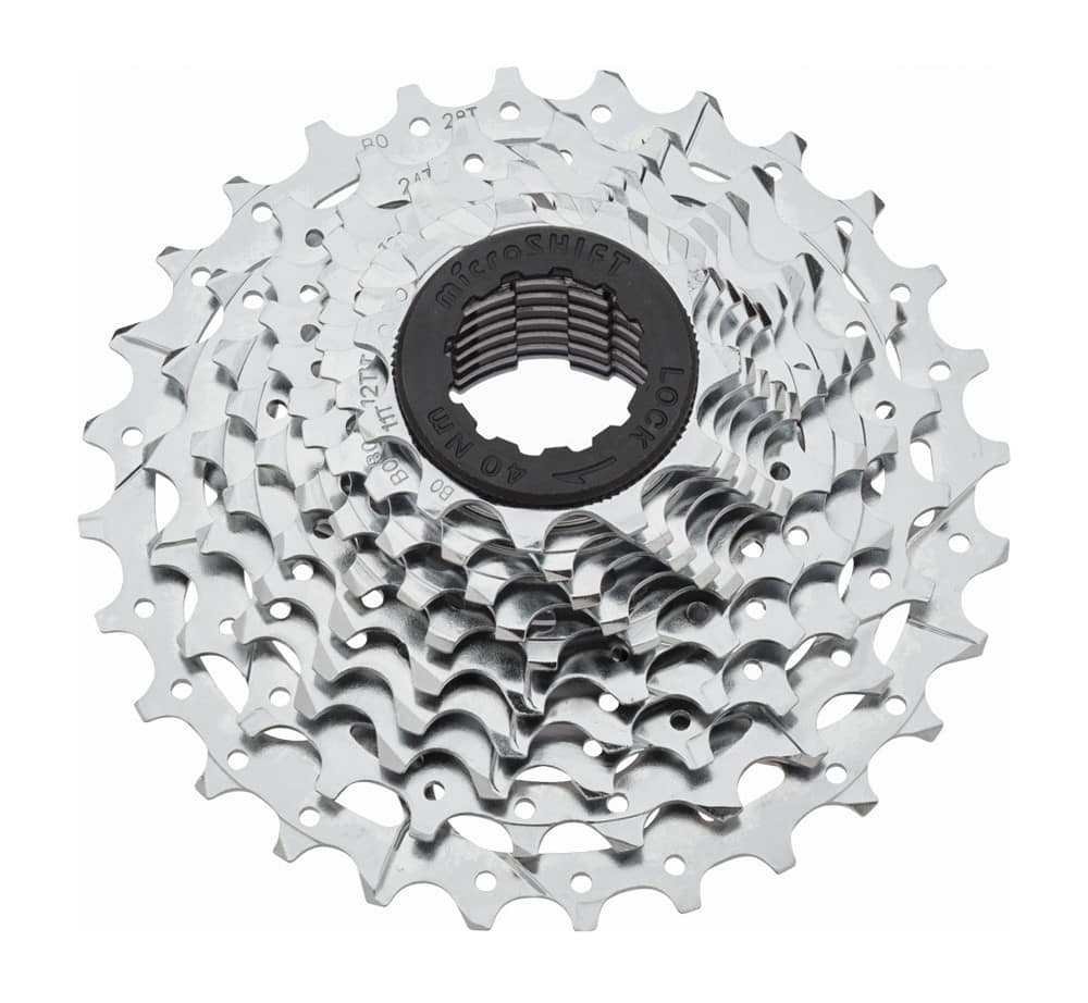 Kaseta MICROSHIFT R10 10.rzędowa, Stalowa, Kompatybilna z Shimano, 11-12-13-14-15-17-19-21-23-25, Chrom (DWZ)