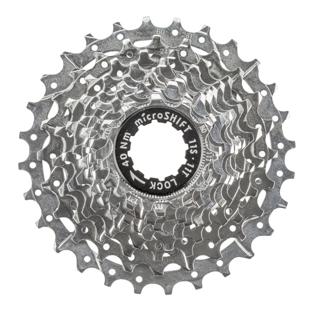 Kaseta MICROSHIFT CENTOS 11.rzędowa, Stalowa, Kompatybilna z Shimano, 11-12-13-14-15-16-17-19-21-24-28, Chrom, (DWZ)