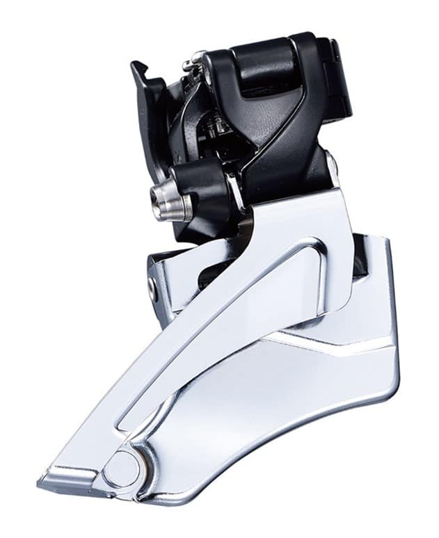 Przerzutka Przednia MICROSHIFT MARVO, 9.rzędowa(2x9), Kompatybilna z Shimano, Mocowanie Obejmą, Zęby Górne 34-42T, Pojemność 14T (NEW))