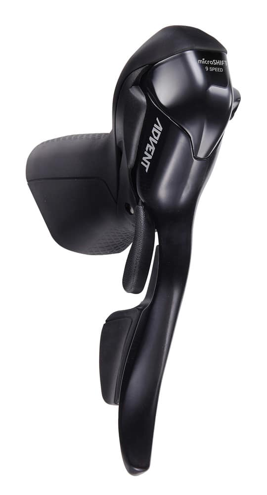 Klamkomanetka MICROSHIFT ADVENT, Prawa, 9.rzędowa, Niekompatybilna z Shimano, Dual Control, Czarna (NEW)