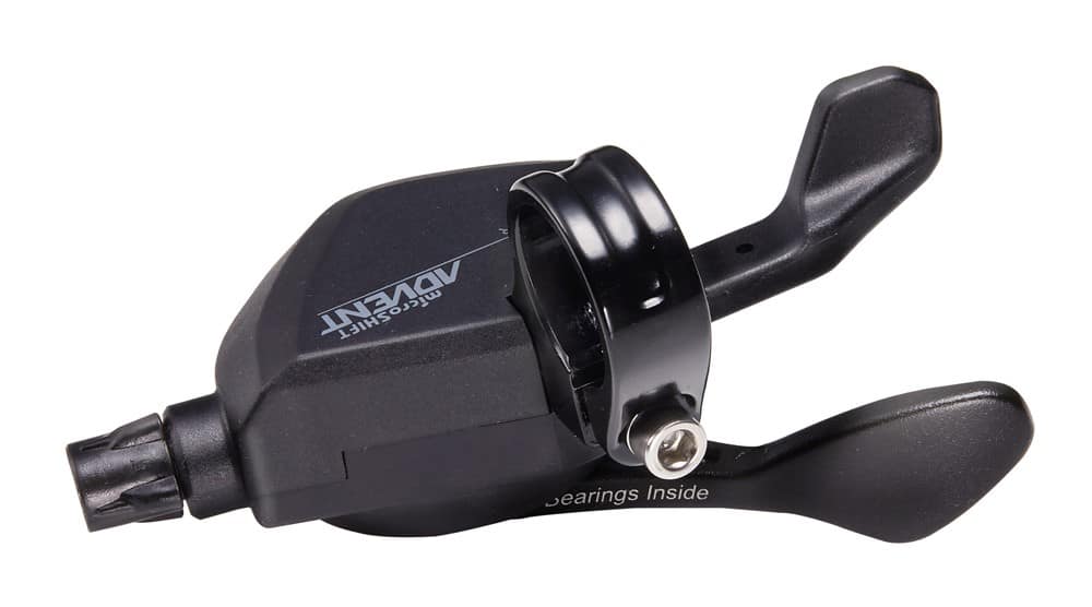 Manetka MICROSHIFT ADVENT, Prawa, 9.rzędowa, Niekompatybilna z Shimano, Xpress Trigger Plus, Bez Wskaźnika Przełożeń (NEW)