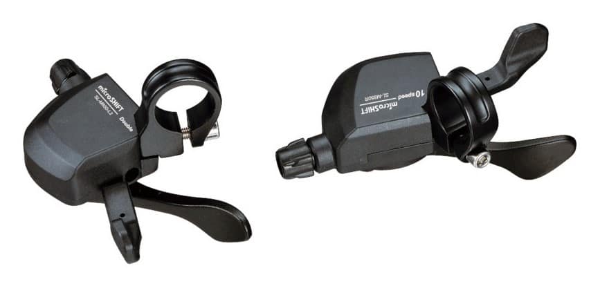 Manetki MICROSHIFT XLE, Para, 10.rzędowe(2x10), Kompatybilne z Shimano, Xpress Trigger, Bez Wskaźnika Przełożeń (DWZ)