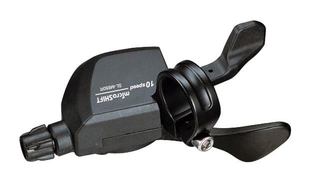 Manetka MICROSHIFT XLE, Prawa, 10.rzędowa, Kompatybilna z Shimano, Xpress Trigger, Bez Wskaźnika Przełożeń (DWZ)
