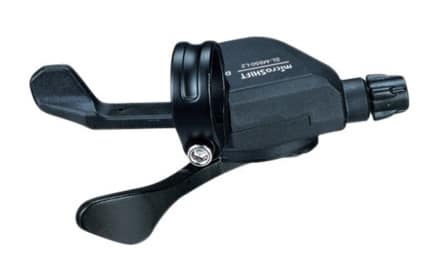 Manetka MICROSHIFT MARVO, Lewa, 2/3x9/11s lub 3x10, Kompatybilna z Shimano, Xpress Trigger, Bez Wskaźnika Przełożeń (DWZ)