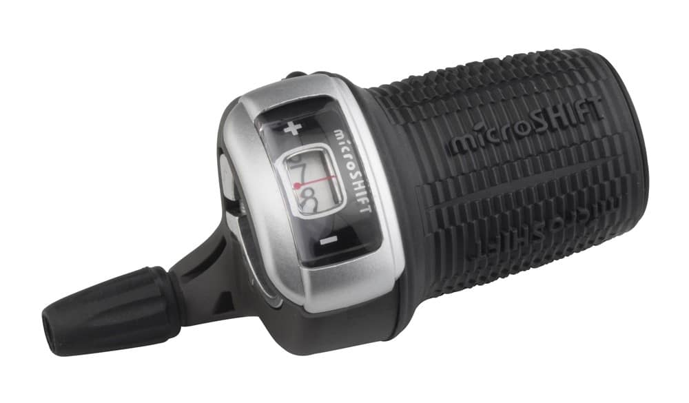 Manetka MICROSHIFT, Prawa, 9.rzędowa, Kompatybilna z Shimano, Twist Shifter, Optyczny Wskaźnik Przełożeń (NEW)