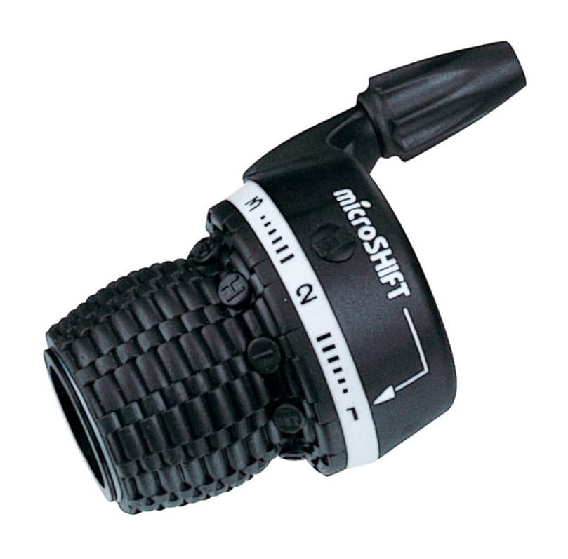Manetka MICROSHIFT, Lewa, 3.rzędowa, Kompatybilna z Shimano, Twist Shifter, Indeksowanie (DWZ)