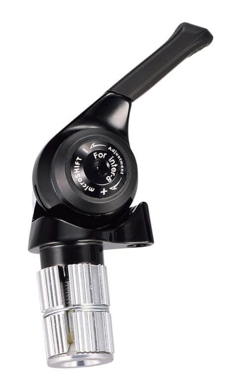Manetka MICROSHIFT INTER 8, Prawa, 8.rzędowa, Kompatybilna z Shimano, Bar End Shifter, Indeksowanie (NEW)