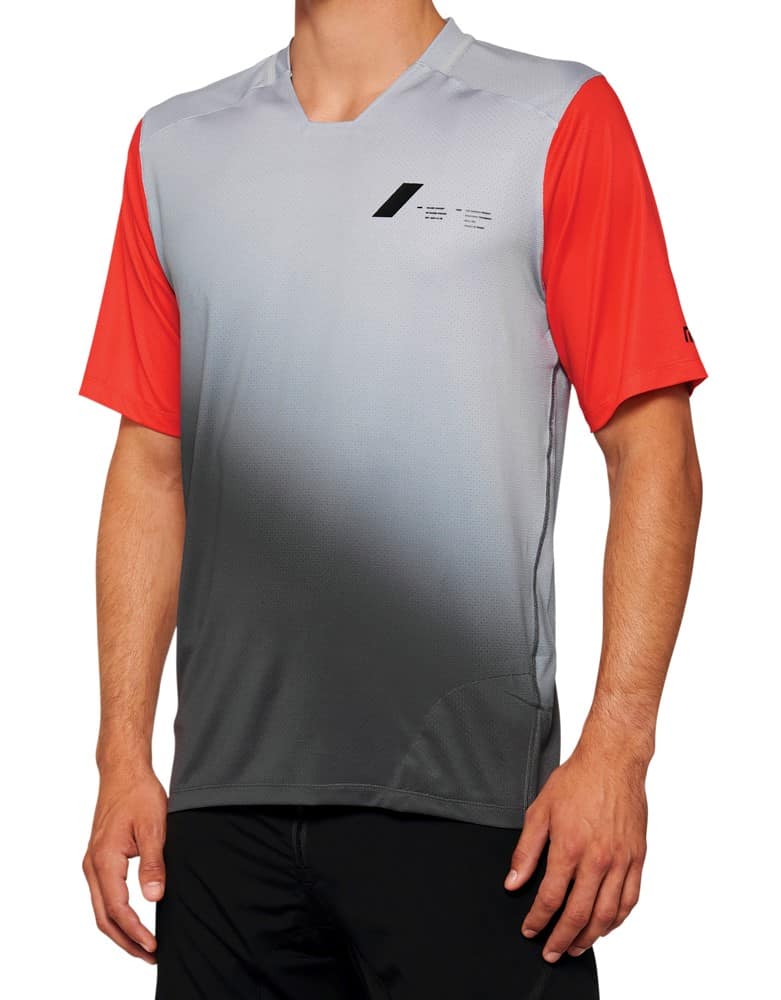 Koszulka męska 100% CELIUM Jersey krótki rękaw grey racer red roz. XL (WYPRZEDAŻ -50%)