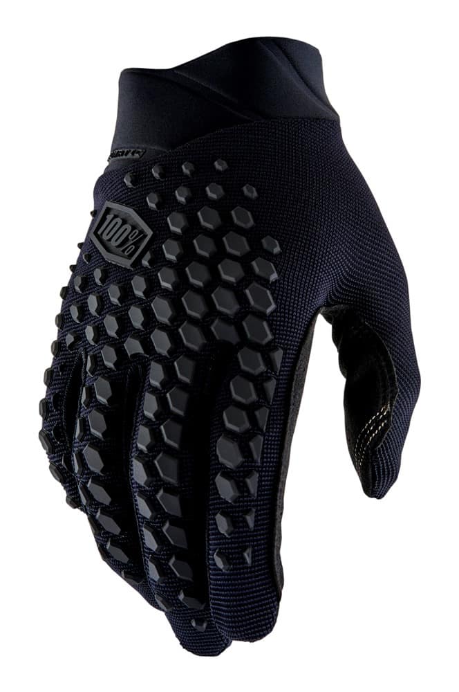 Pilnų pirštų pirštinės 100% GEOMATIC Gloves Black/Charcoall, dydis XL (delno ilgis 200-209 mm)